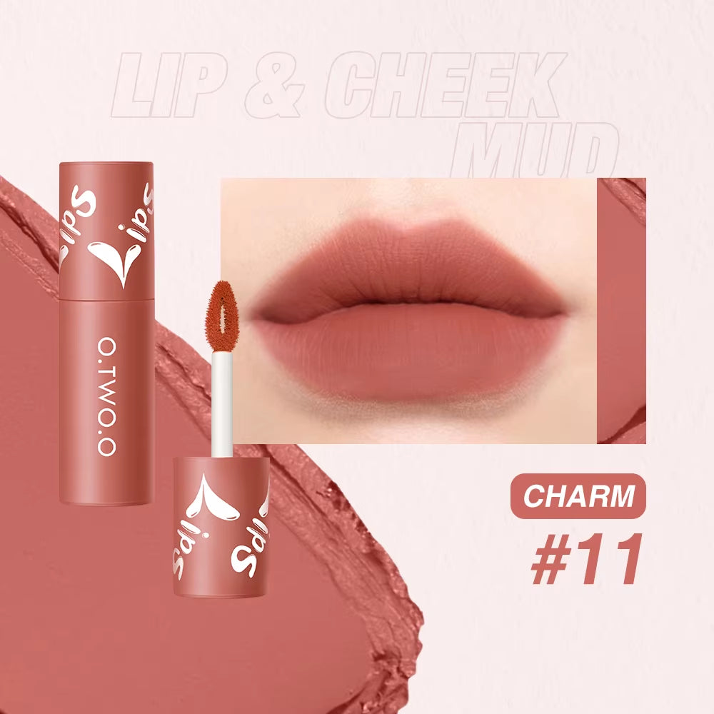 Liquid Lipstick Lip Gloss 12 Colors Waterproof Long Lasting High Pigment Lip Tint Velvet Lip Glaze Matte Lipstick Makeup