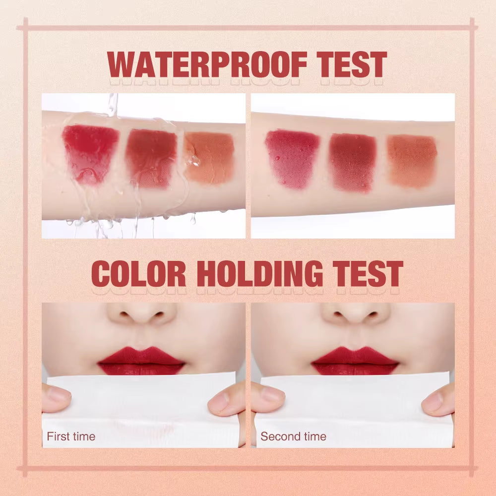 Liquid Lipstick Lip Gloss 12 Colors Waterproof Long Lasting High Pigment Lip Tint Velvet Lip Glaze Matte Lipstick Makeup